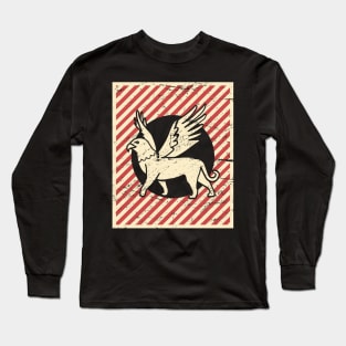 Retro Vintage Fantasy Griffin Poster Long Sleeve T-Shirt